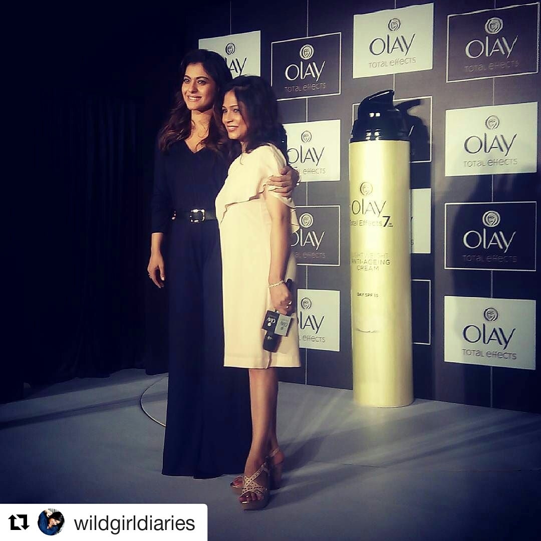 With the Kajol at the launch of #olaytotaleffects